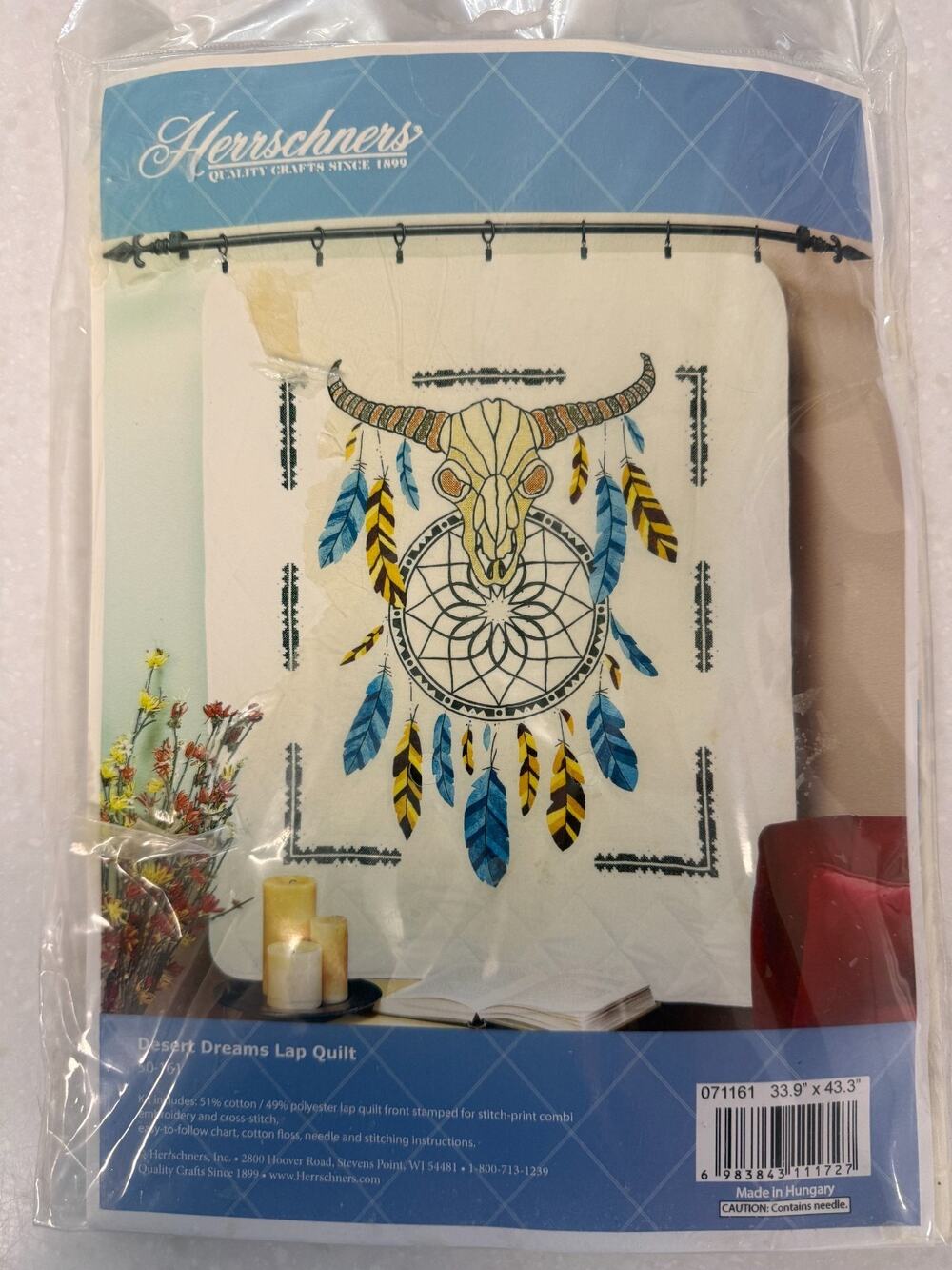 Herrschners Desert Dreams Lap Quilt Stamped Embroidery Kit #071161
